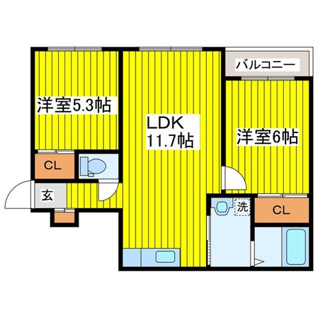 北１３条東駅 徒歩8分 1階の物件間取画像